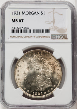 1921 $1 Morgan Morgan Dollar NGC MS67 (767552015)