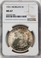 1921 $1 Morgan Morgan Dollar NGC MS67 (767552015)