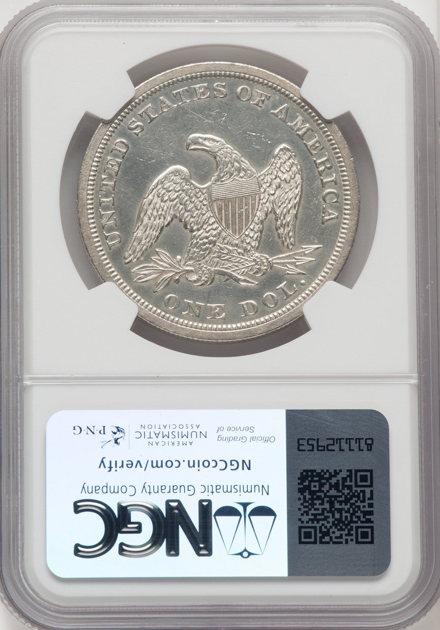1848 S$1 Seated Dollar NGC MS62