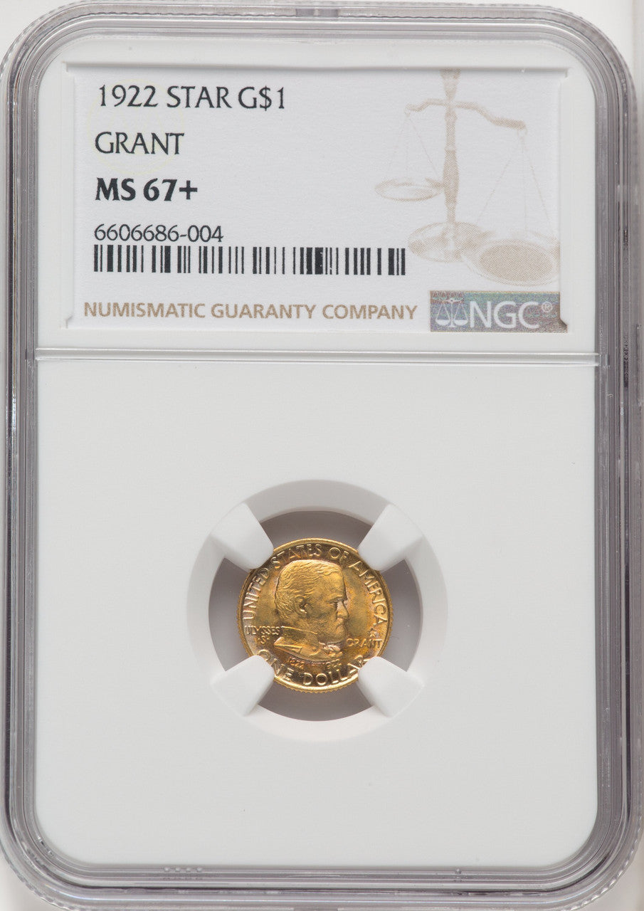 1922 G$1 Grant With Star Commemorative Gold NGC MS67+