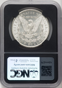 1892-CC $1 Mike Castle Blk Core Franklin Series Morgan Dollar NGC MS65
