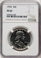 1950 50C Proof Franklin Half Dollar NGC PR67 (766550003)