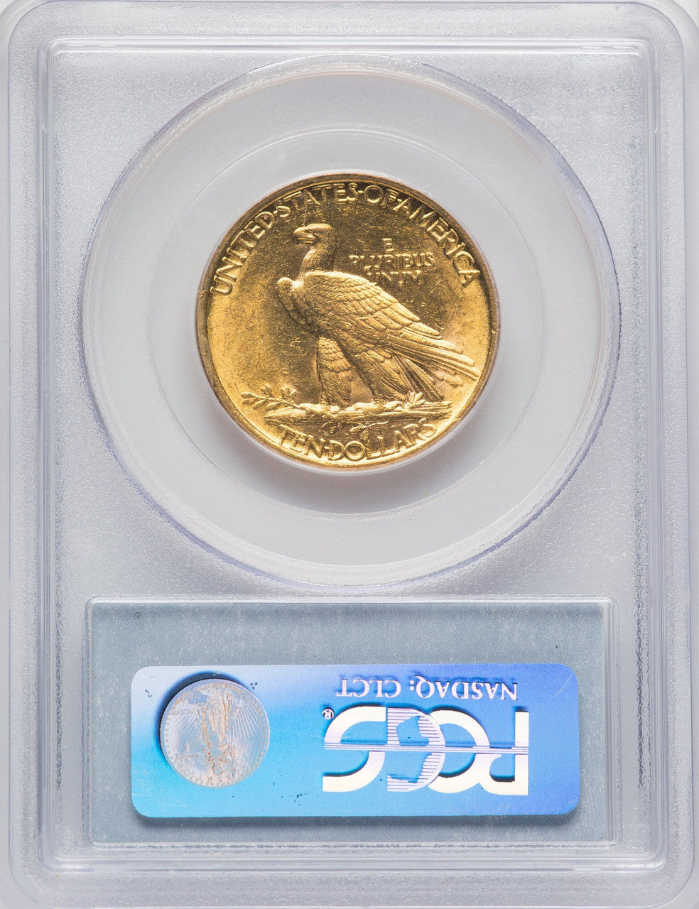 1907 $10 No Motto Brown Label Indian Eagle PCGS MS61