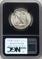 1942-D 50C Mike Castle Blk Core Franklin Series Walking Liberty Half Dollar NGC MS67