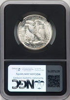 1942-D 50C Mike Castle Blk Core Franklin Series Walking Liberty Half Dollar NGC MS67 (762731001)