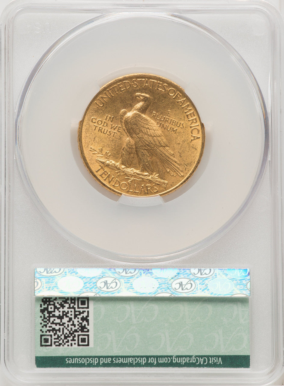 1910 $10 Indian Eagle CACG MS62