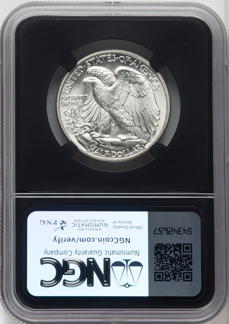 1941 50C Mike Castle Blk Core Franklin Series Walking Liberty Half Dollar NGC MS67