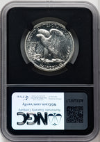 1939 50C Mike Castle Blk Core Franklin Series Proof Walking Liberty Half Dollar NGC PR68