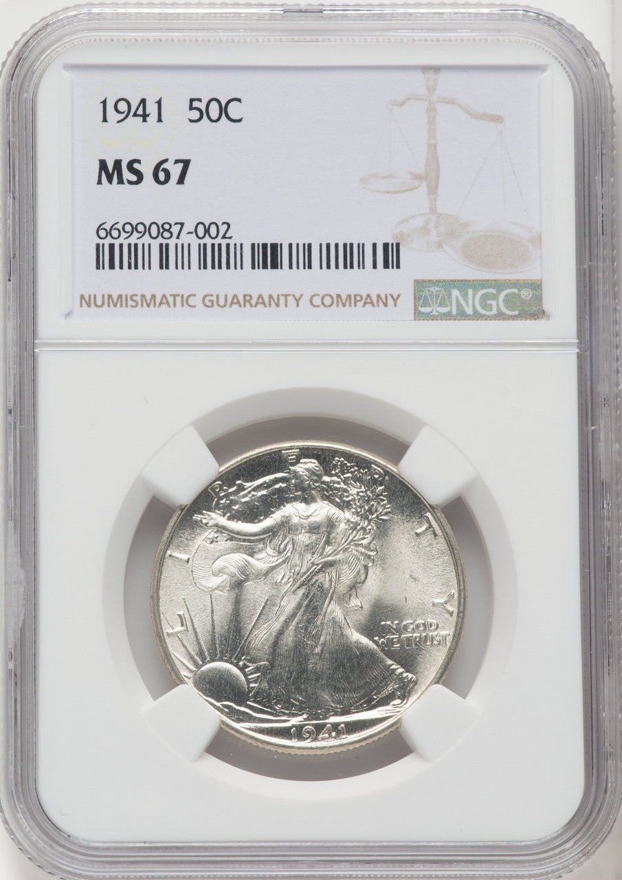1941 50C Walking Liberty Half Dollar NGC MS67 (766234001)