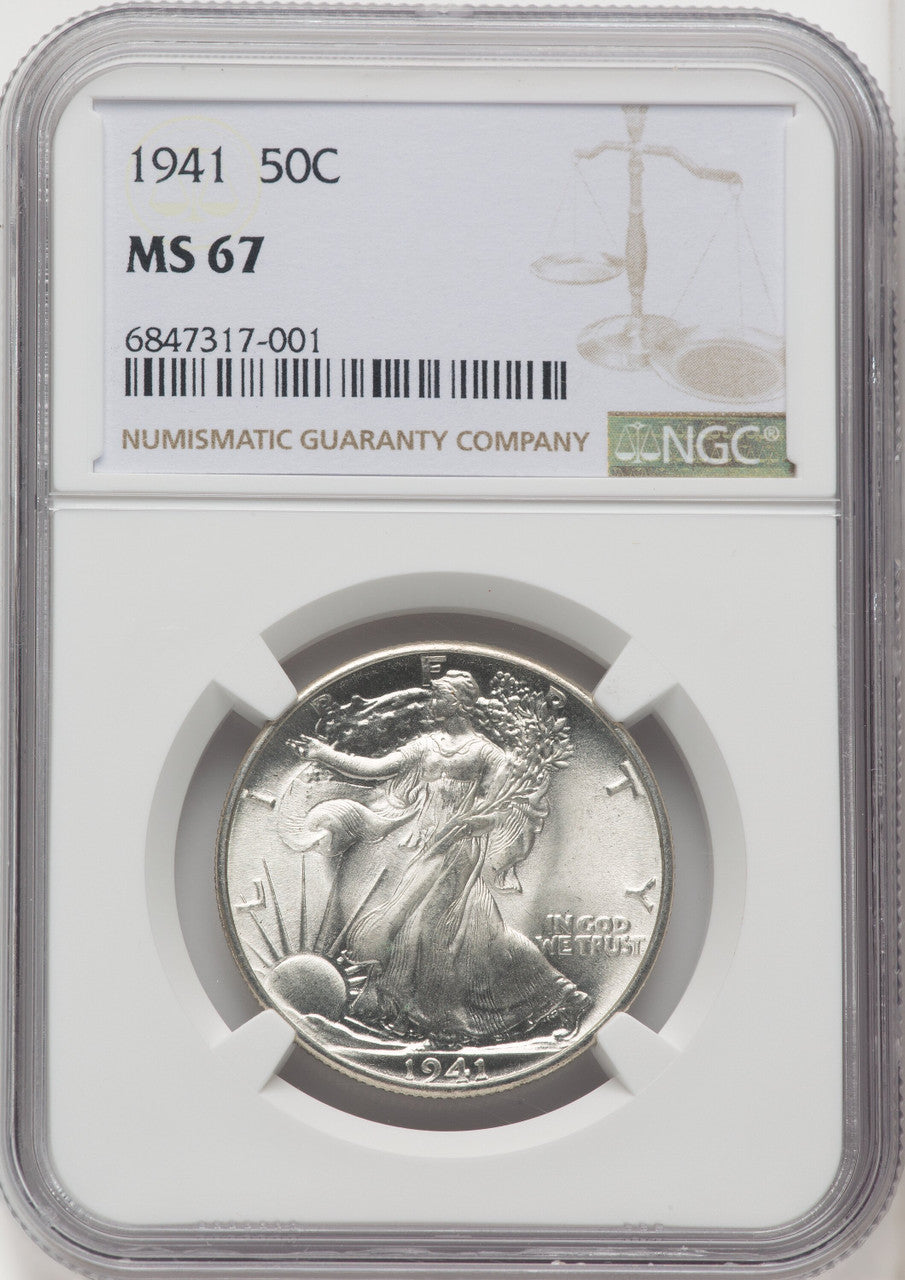 1941 50C Walking Liberty Half Dollar NGC MS67 (765830003)