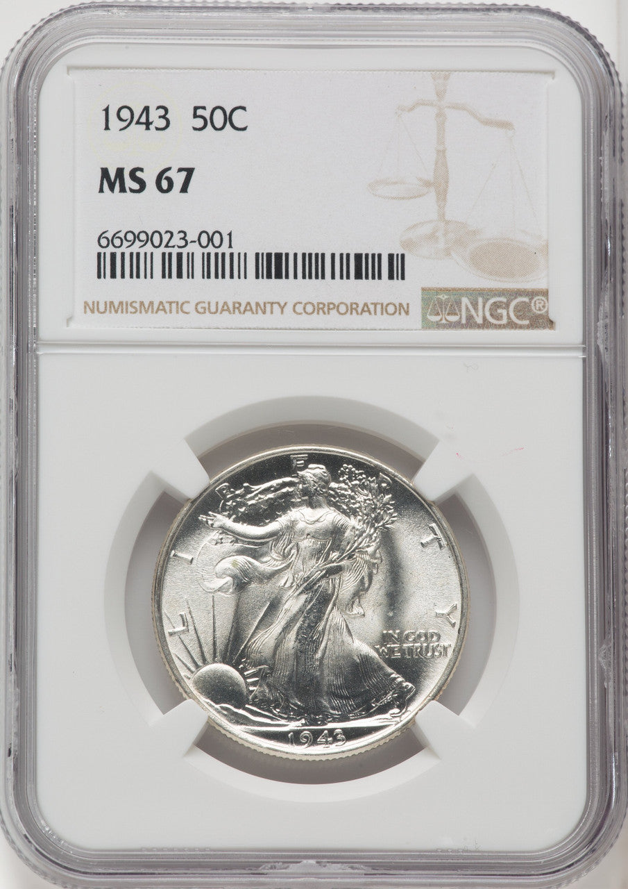 1943 50C Walking Liberty Half Dollar NGC MS67 (765488008)