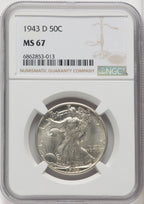 1943-D 50C Walking Liberty Half Dollar NGC MS67 (765523006)