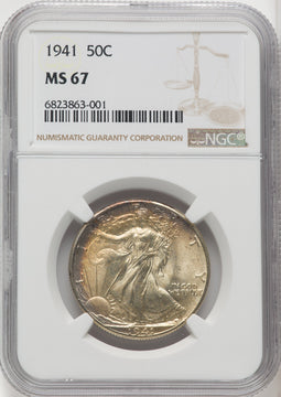 1941 50C Walking Liberty Half Dollar NGC MS67 (762422005)