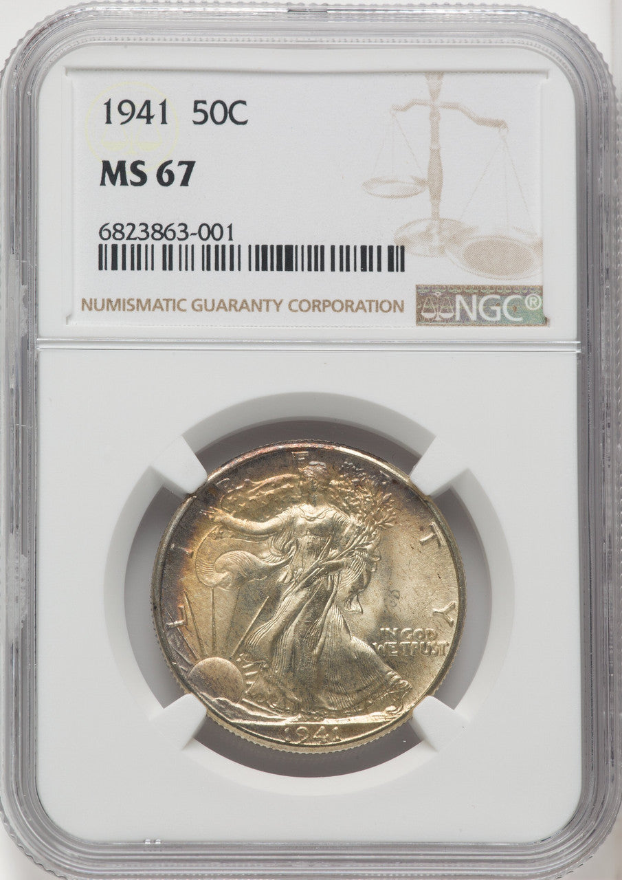 1941 50C Walking Liberty Half Dollar NGC MS67 (762422005)