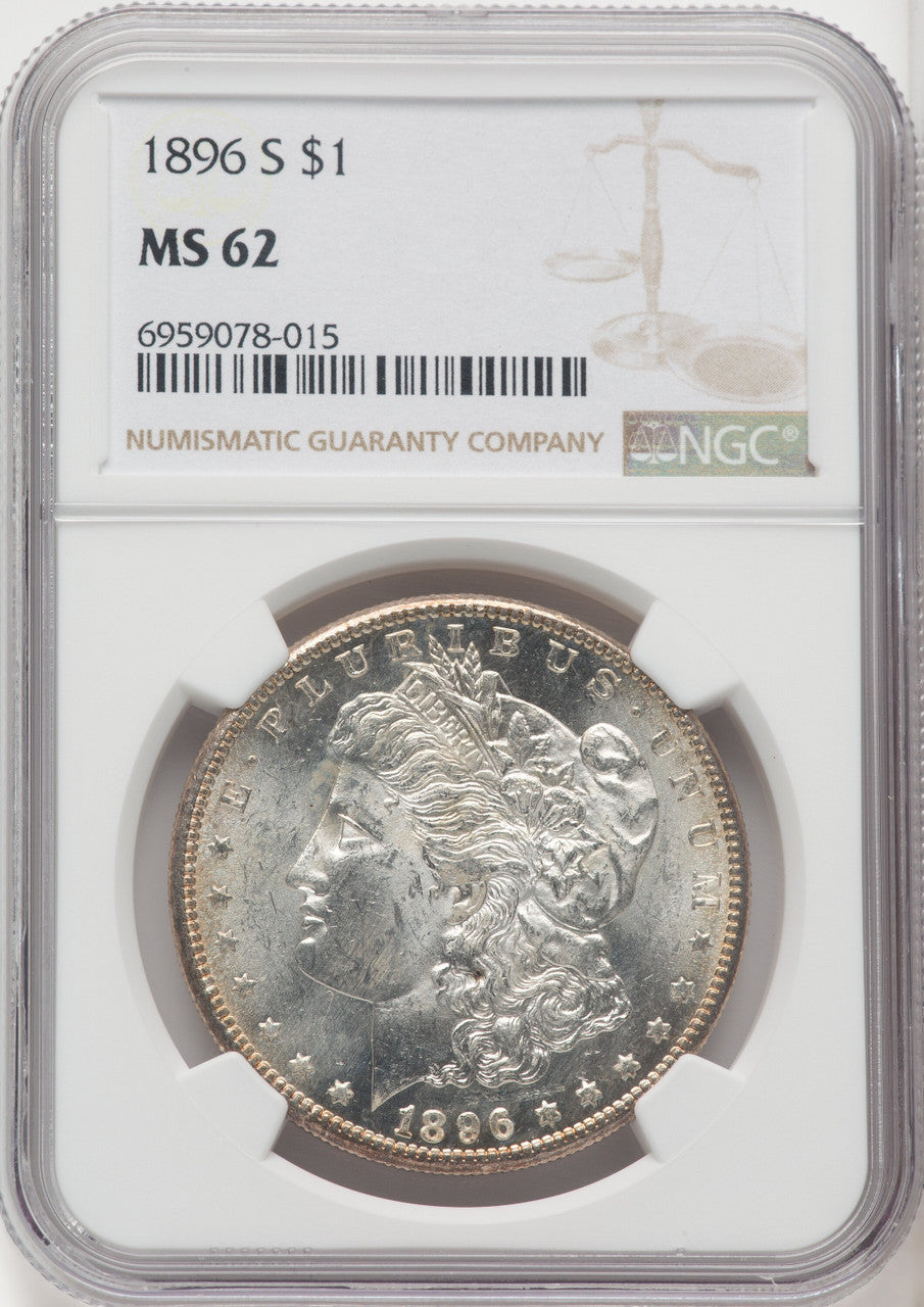 1896-S $1 Morgan Dollar NGC MS62 (766550034)