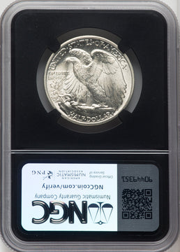 1939 50C Mike Castle Blk Core Franklin Series Walking Liberty Half Dollar NGC MS67