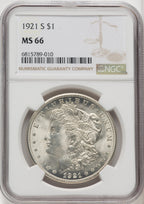 1921-S $1 Morgan Dollar NGC MS66 (765522007)