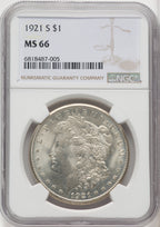 1921-S $1 Morgan Dollar NGC MS66 (765522006)
