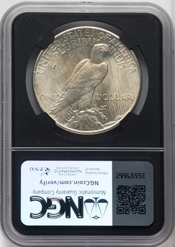 1925 $1 Mike Castle Blk Core Franklin Series Peace Dollar NGC MS67