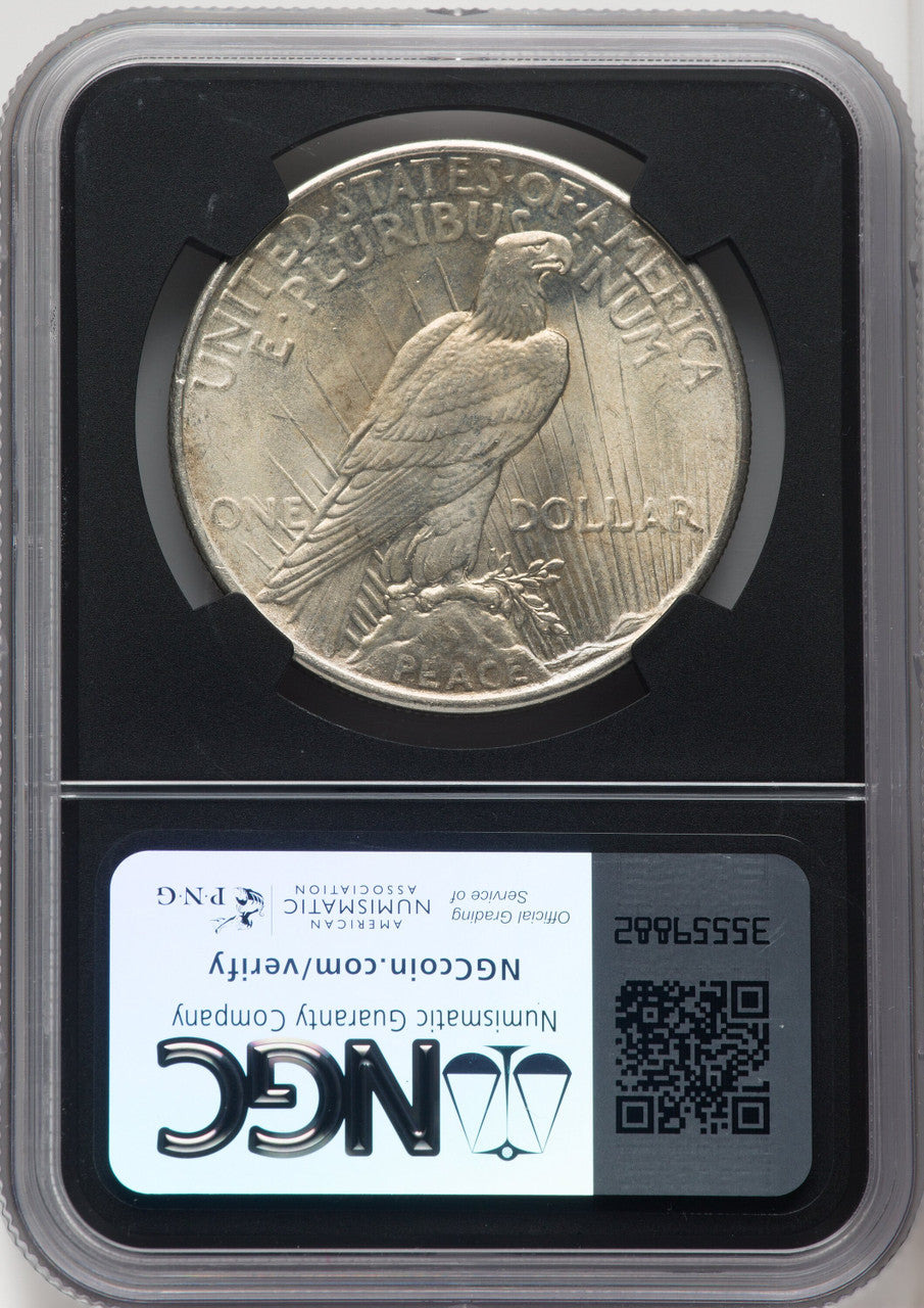 1925 $1 Mike Castle Blk Core Franklin Series Peace Dollar NGC MS67