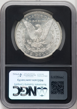 1880 $1 Mike Castle Blk Core Franklin Series Morgan Dollar NGC MS66
