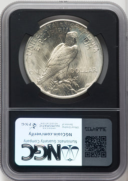1925 $1 Mike Castle Blk Core Franklin Series Peace Dollar NGC MS67 (765292011)