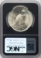 1925 $1 Mike Castle Blk Core Franklin Series Peace Dollar NGC MS67 (765292011)