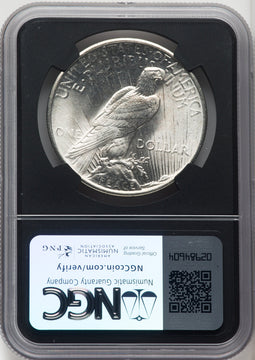 1925 $1 Mike Castle Blk Core Franklin Series Peace Dollar NGC MS67 (765292008)
