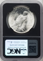 1923 $1 Mike Castle Blk Core Franklin Series Peace Dollar NGC MS67 (764033024)