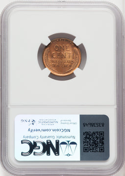 1954 1C RD Lincoln Cent NGC MS67 (767614004)