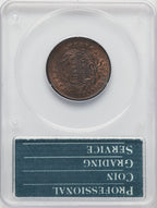 1800 1/2 C RB CAC Half Cent PCGS MS62