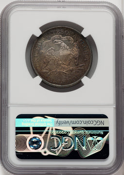 1873 50C NO ARROWS Proof Seated Half Dollar NGC PR66+