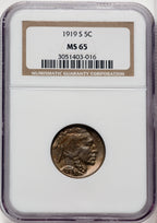 1919-S 5C Buffalo Nickel NGC MS65