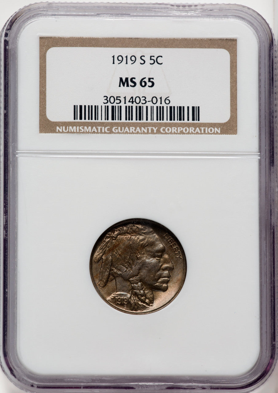 1919-S 5C Buffalo Nickel NGC MS65