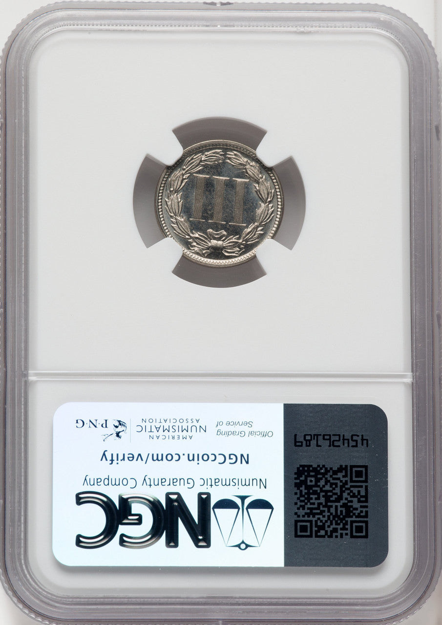 1877 3CN CA Proof Three Cent Nickel NGC PR65