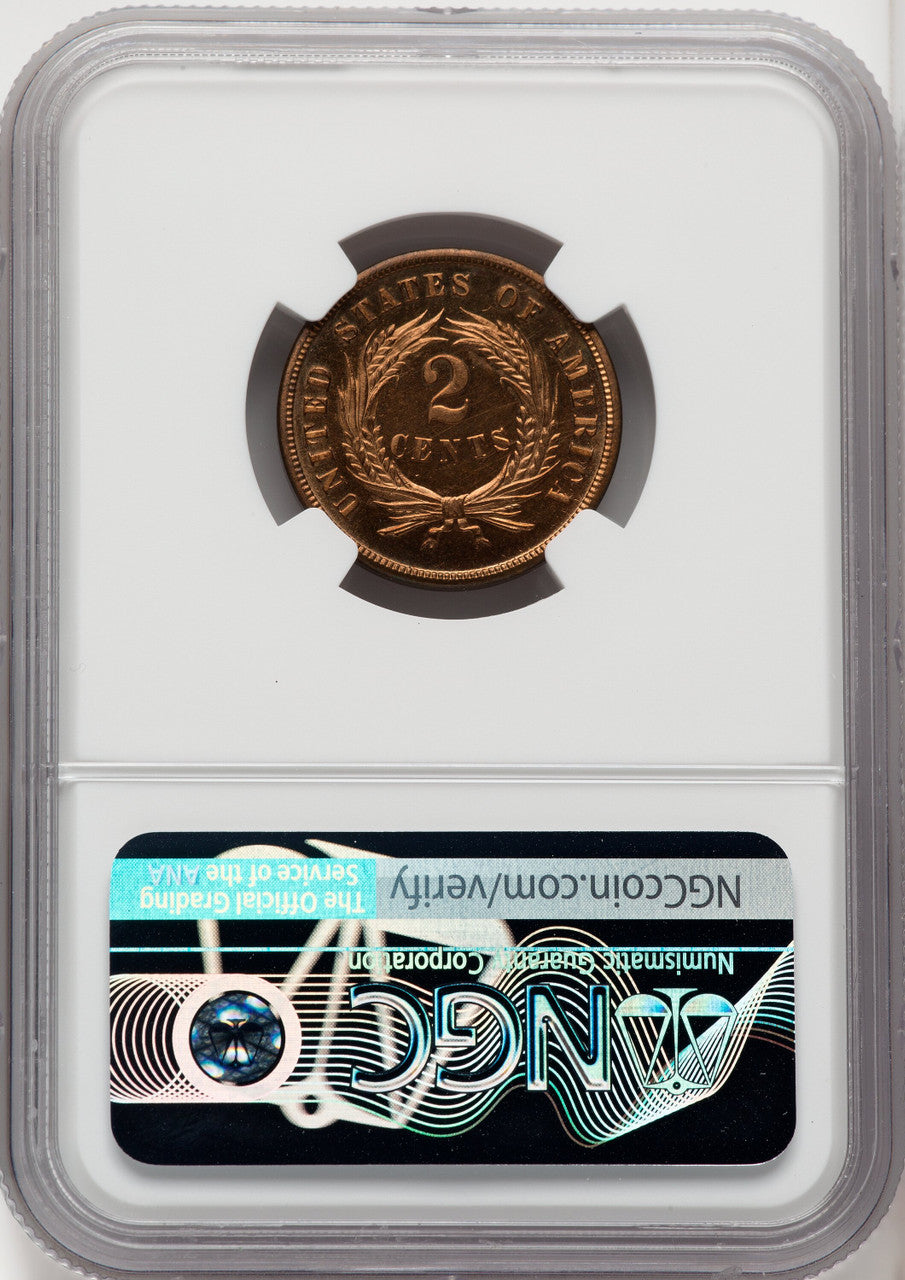1871 2C CA Proof Two Cent Pieces NGC PR66