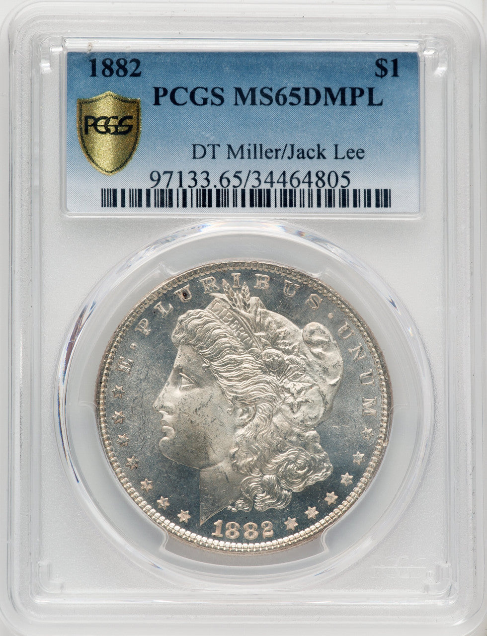 1882 $1 DM Morgan Dollar PCGS MS65