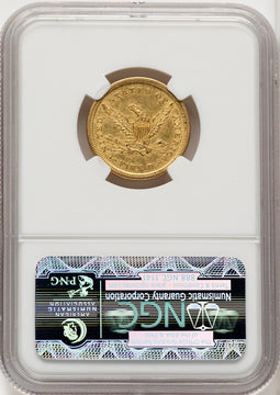 1839-D $5 Liberty Half Eagle NGC AU55+