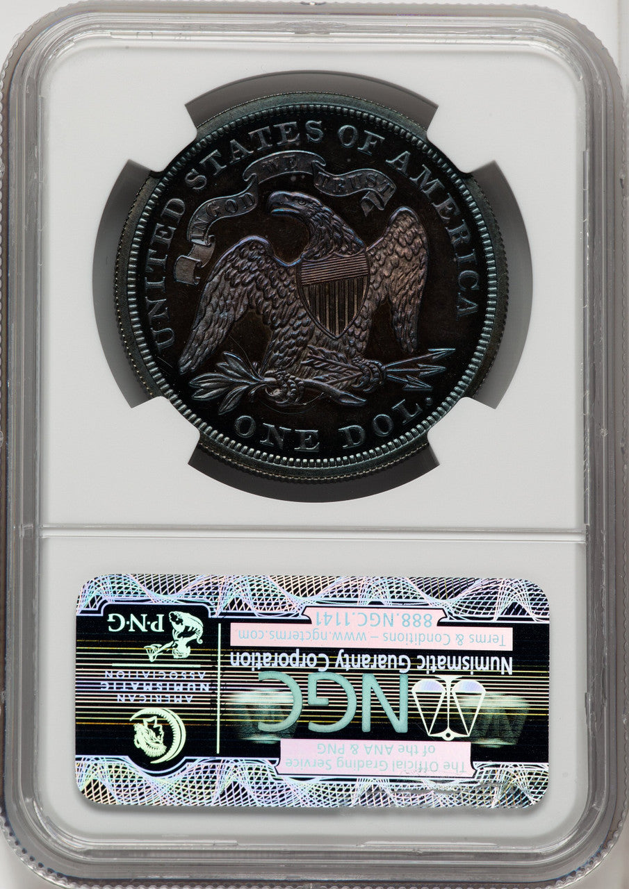 1869 S$1 Proof Seated Dollar NGC PR66