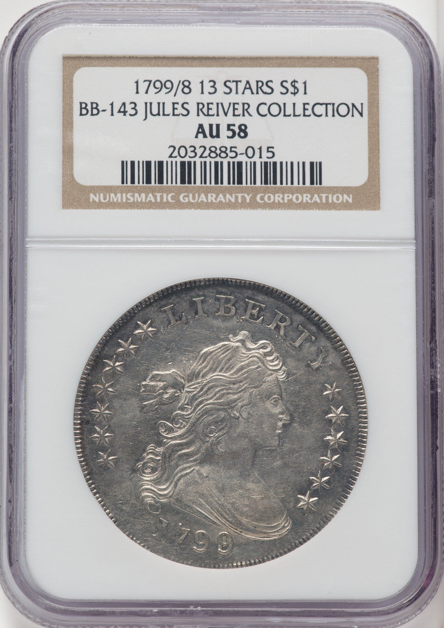 1799/8 $1 B-2 BB-143 Early Dollar NGC AU58