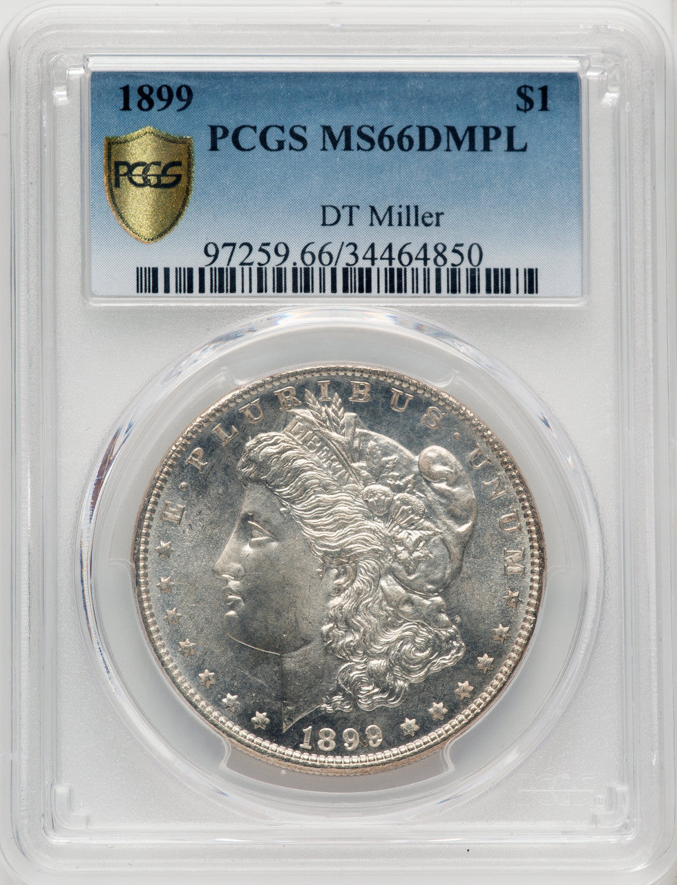 1899 $1 DM Morgan Dollar PCGS MS66