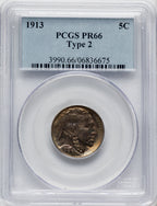 1913 5C Type Two Proof Buffalo Nickel PCGS PR66