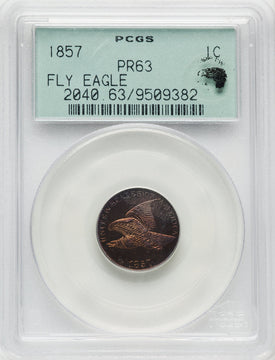 1857 1C Fly Eagle Proof Flying Eagle Cent PCGS PR63