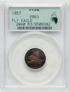 1857 1C Fly Eagle Proof Flying Eagle Cent PCGS PR63