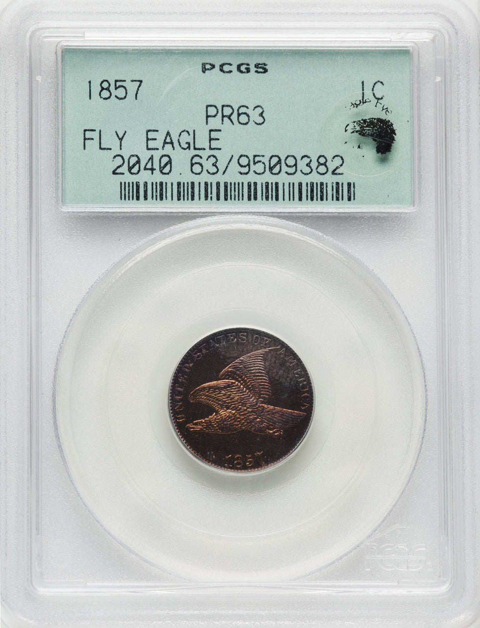 1857 1C Fly Eagle Proof Flying Eagle Cent PCGS PR63