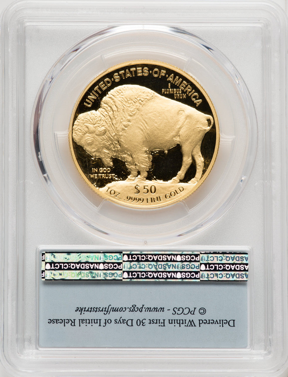 2018-W $50 One-Ounce Gold Buffalo First Strike FS Flag PCGS PR70