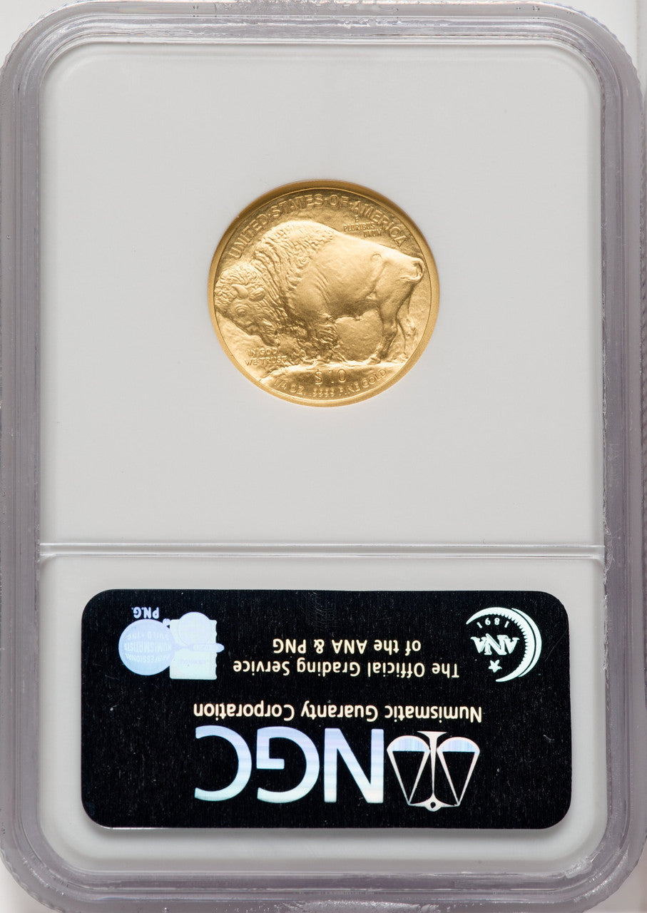 2008-W $10 Buffalo Quarter-Ounce Gold First Strike NGC MS70
