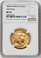 2008-W Half-Ounce Gold Buffalo NGC MS70