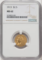 1913 $2.50 Indian Quarter Eagle NGC MS62 (766680051)