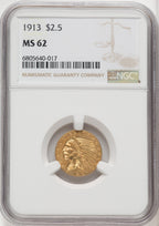 1913 $2.50 Indian Quarter Eagle NGC MS62 (766858053)